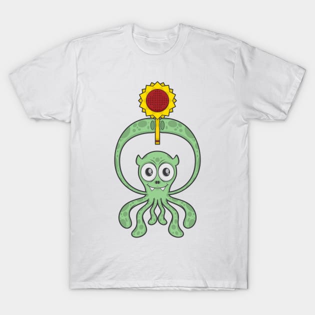 Octopus sunflower T-Shirt by lecheynata